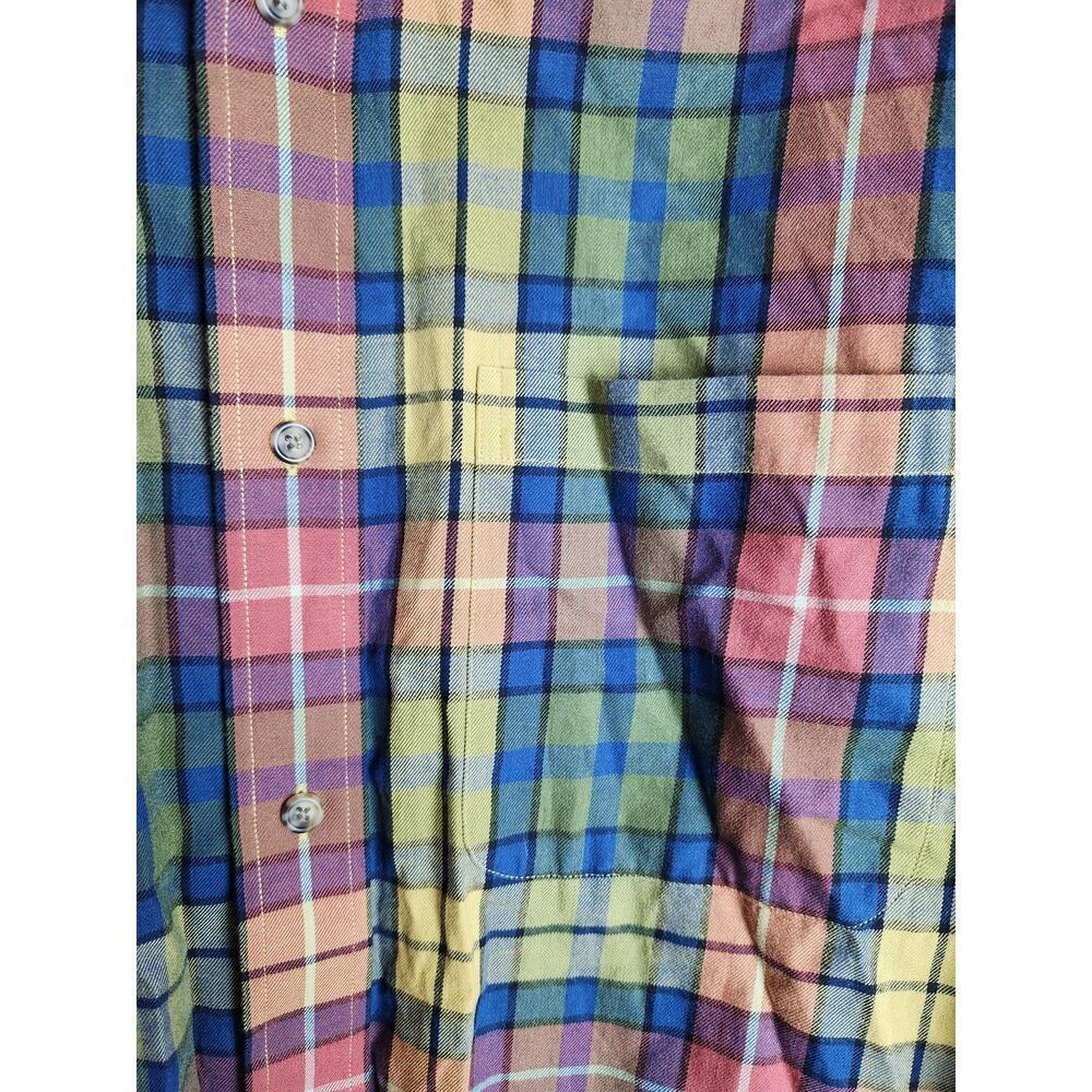 Orvis Mens Button Down Shirt sz L Wool/Cotton plaid Casual Outdoors Classic - Picture 2 of 7